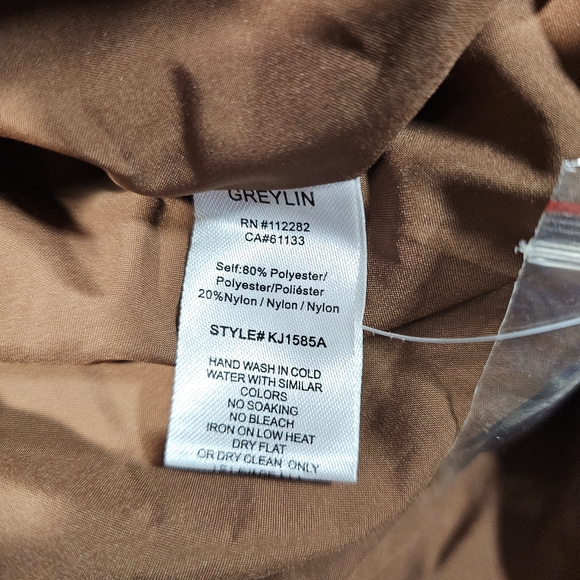 GREYLIN ANTHROPOLOGIE Women’s M Brown Plaid Long Heavyweight Shacket Jacket - Picture 10 of 13